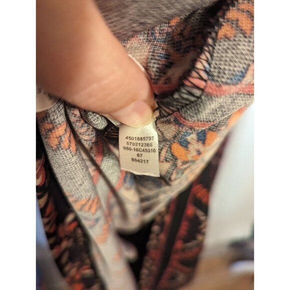 Chico's Floral Striped Print Short Sleeve Dress Knee Length Size 0 (4-6) - Picture 9 of 12